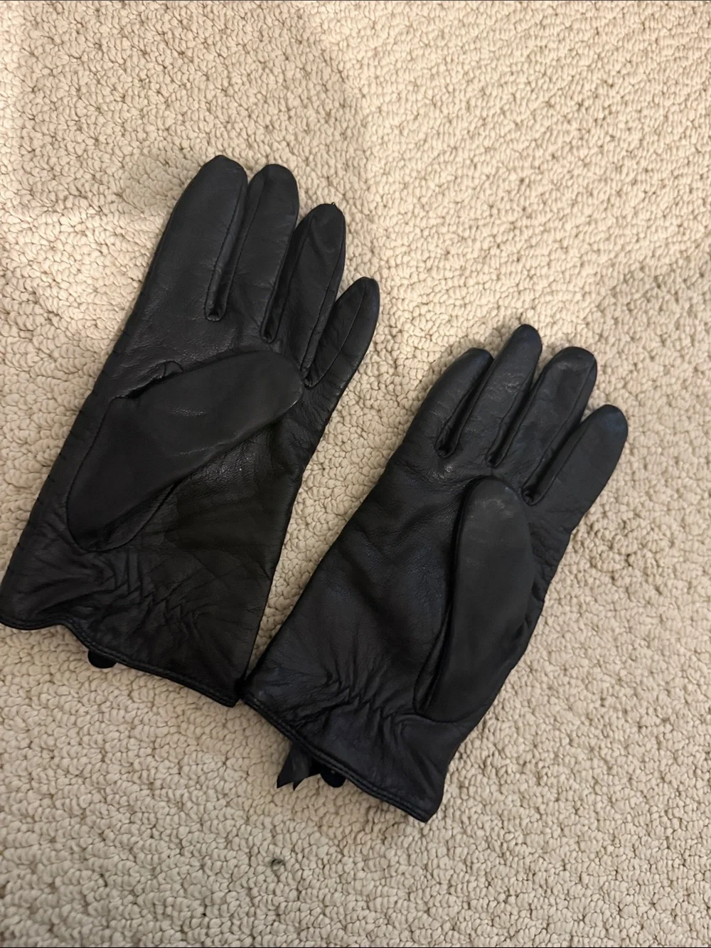 Black Leather Mackage Gloves